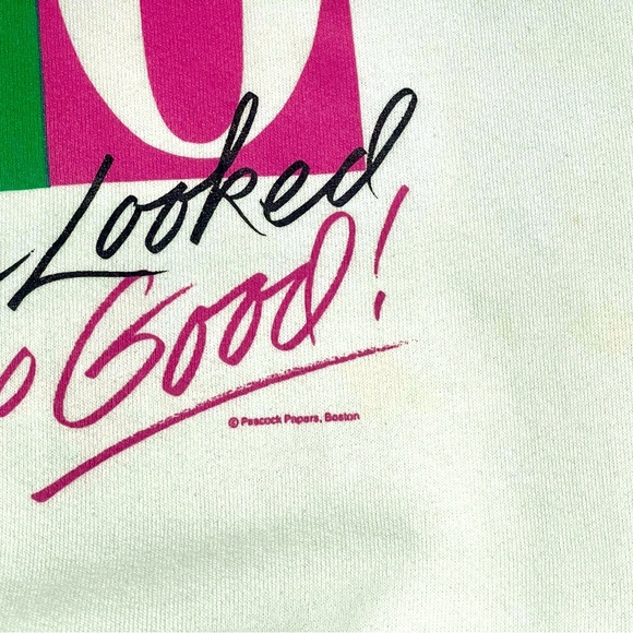 L Vintage 90's USA 70 Never Looked So‎ Good Sweatshirt Humor 70th Birthday - Picture 11 of 11